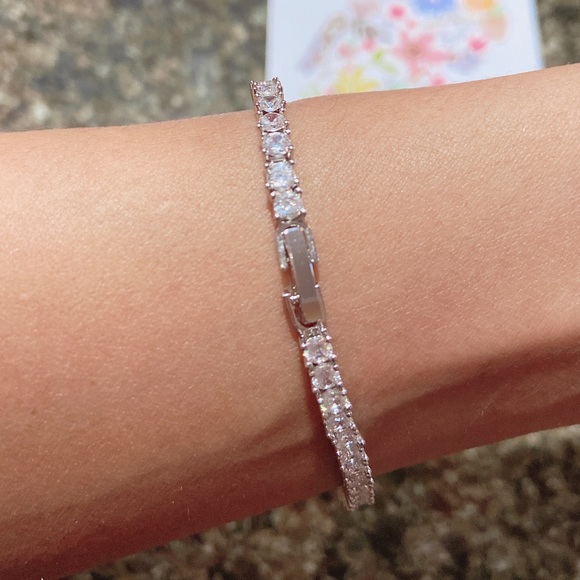 14K Gold Plated Cubic Zirconia Tennis Bracelets - Picture 8 of 12